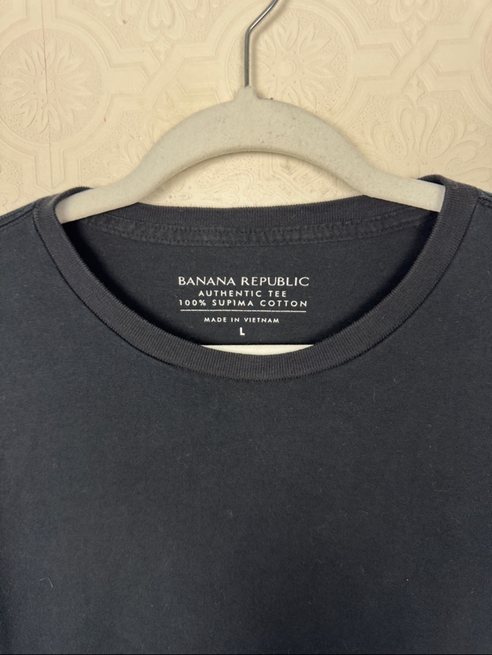 Banana Republic Supima Cotton T-Shirt Bundle Black & Blue Pocket Tee Size Large - Picture 3 of 11